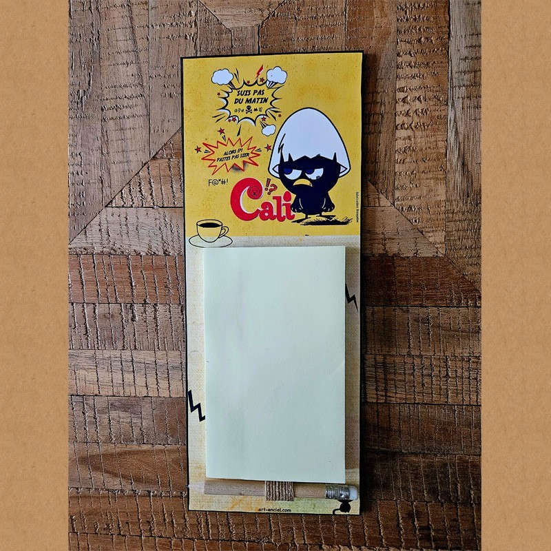 bloc-notes magnétique " Caliméro" - pratique et décoratif, fait main