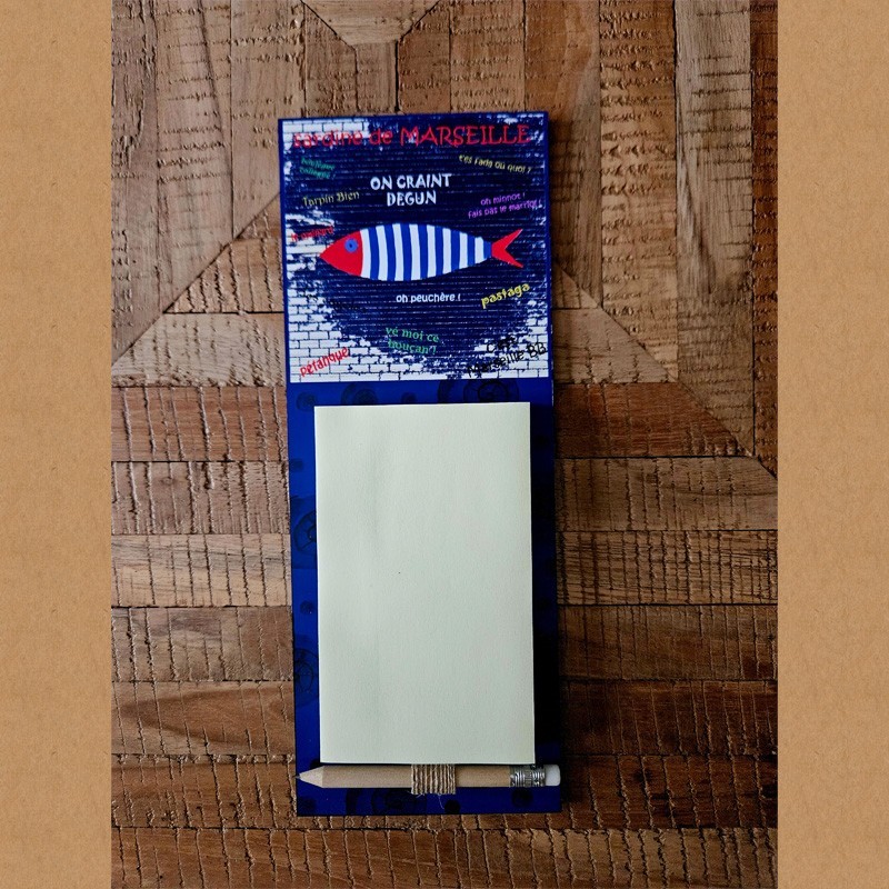 bloc-notes magnétique "sardine"