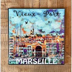Dessous de plat "Vieux-Port Marseille"